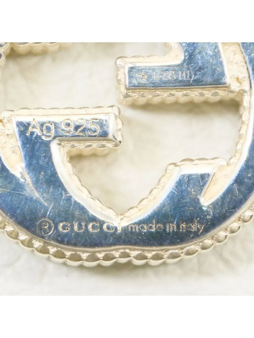 Gucci Interlocking 925 Sterling Silver Earrings Gross Weight